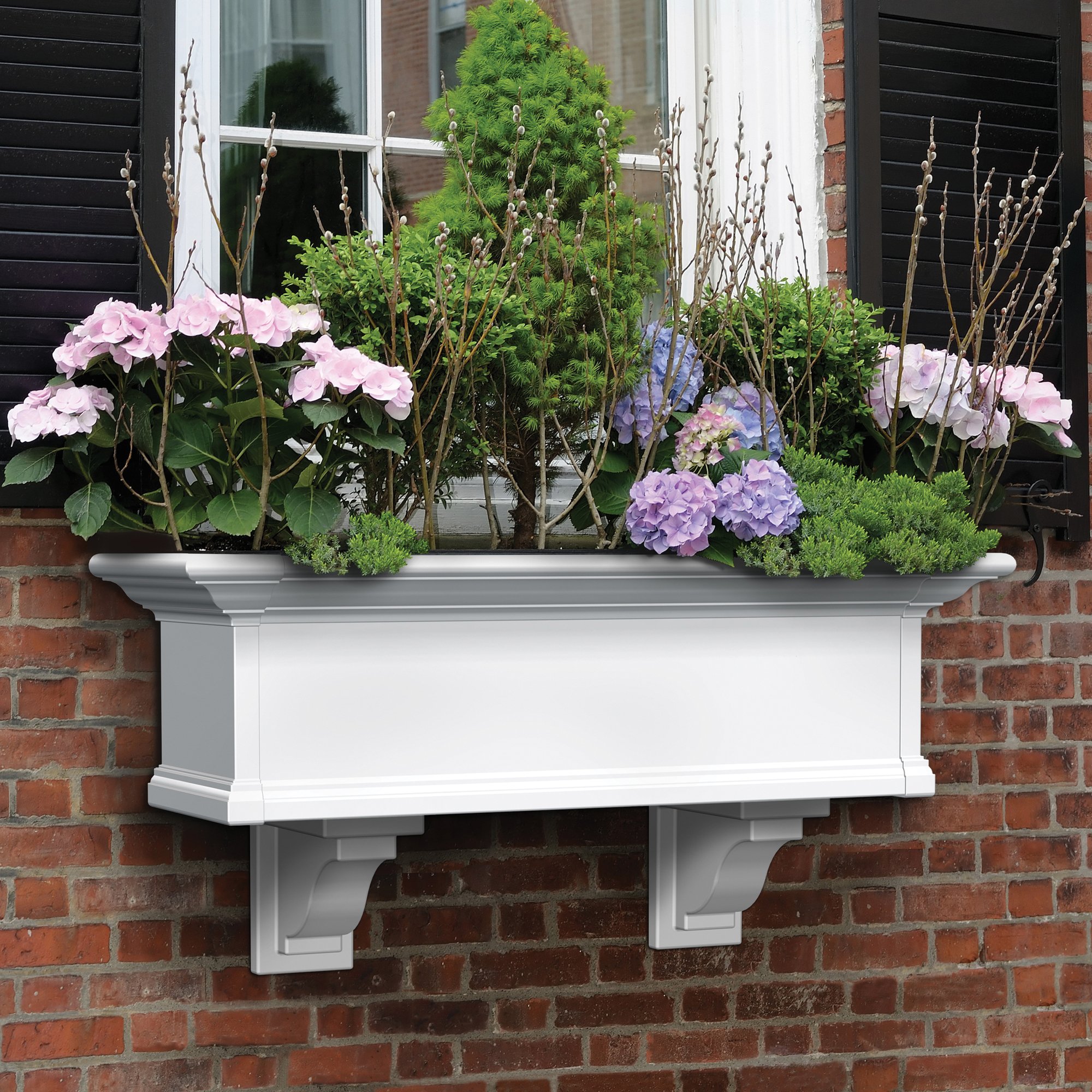 Mayne 4821-W Yorkshire Decorative Brackets, 8.3x4.3, White (Only fits model numbers: 4822-W, 4823-W, 4824-W, 4825-W, 4826-W, 8827-W, 8828-W) - Image 4