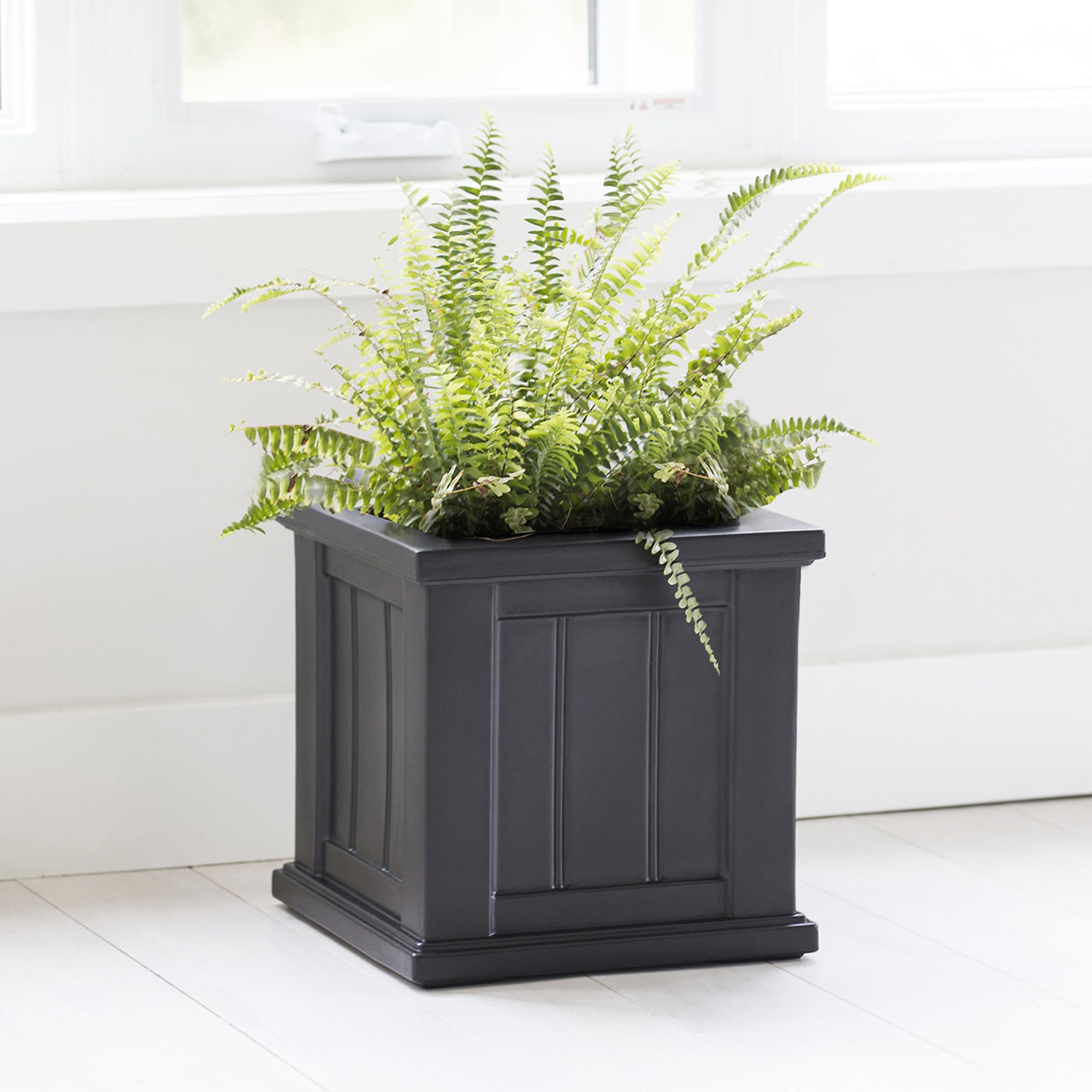 Mayne Cape Cod 14-Inch Square Planter – Self-Watering, Weather-Resistant Planter for Flowers – Durable Outdoor Design for Patio, Porch, or Entryway - Image 7