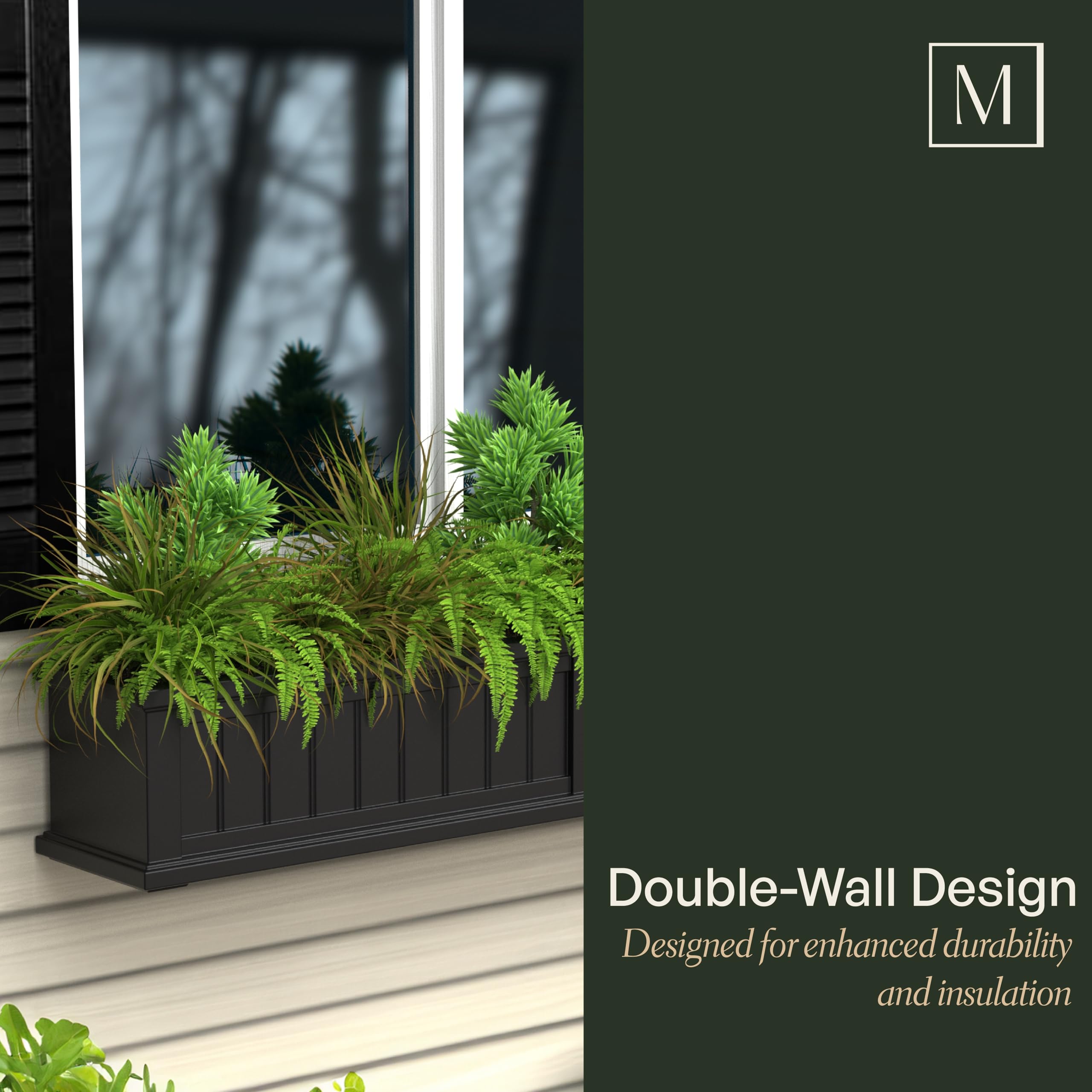 Mayne Cape Cod 5-Foot Window Box – Self-Watering, Weather-Resistant Planter for Flowers – Durable Design for Outdoor Use, Perfect for Windows - Image 6