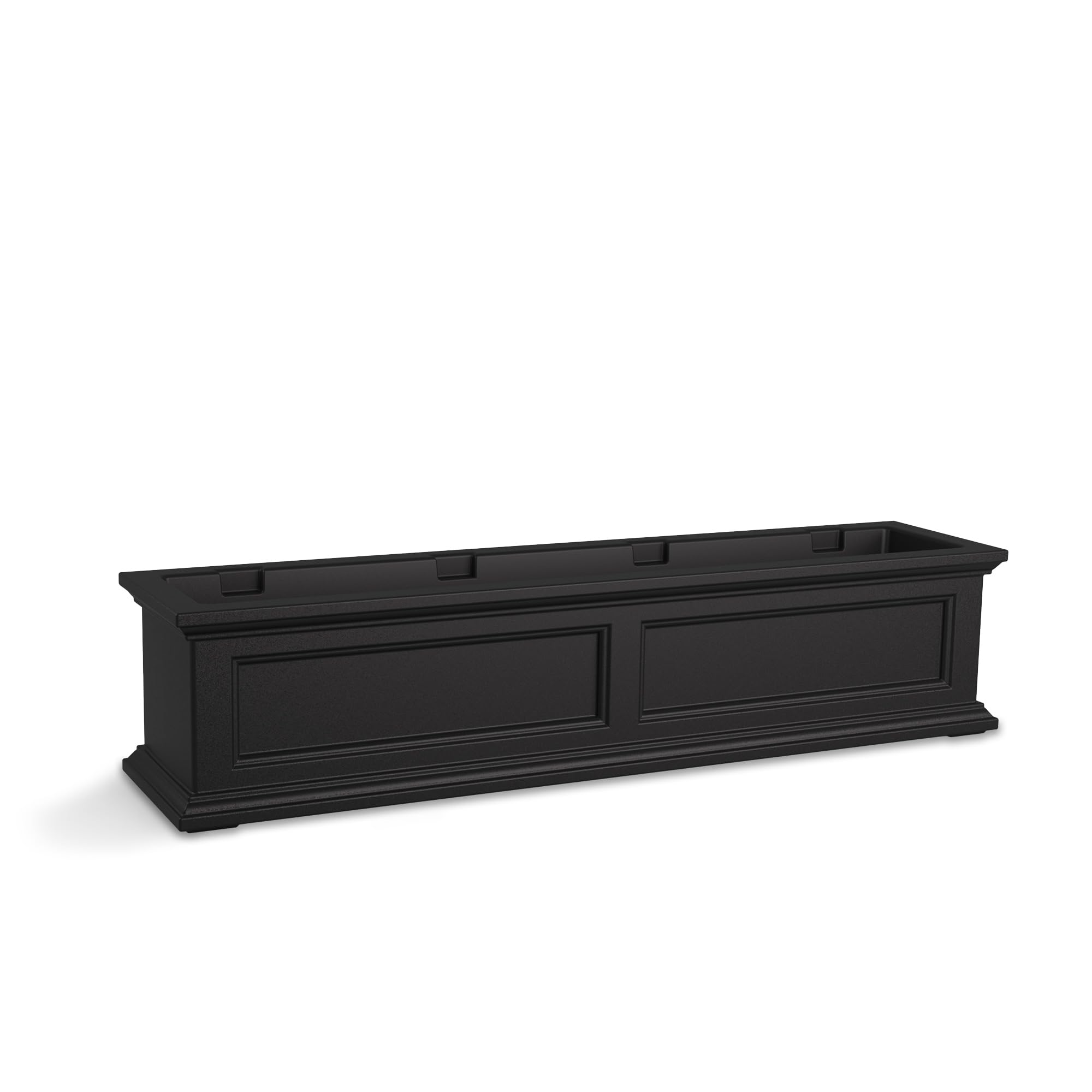 Mayne Fairfield 4ft Window Box, Self Watering Flower Box with Double Wall Design, All Season Fade Resistant Outdoor Window Planter With Steel Mounting Bracket, Black - Image 12