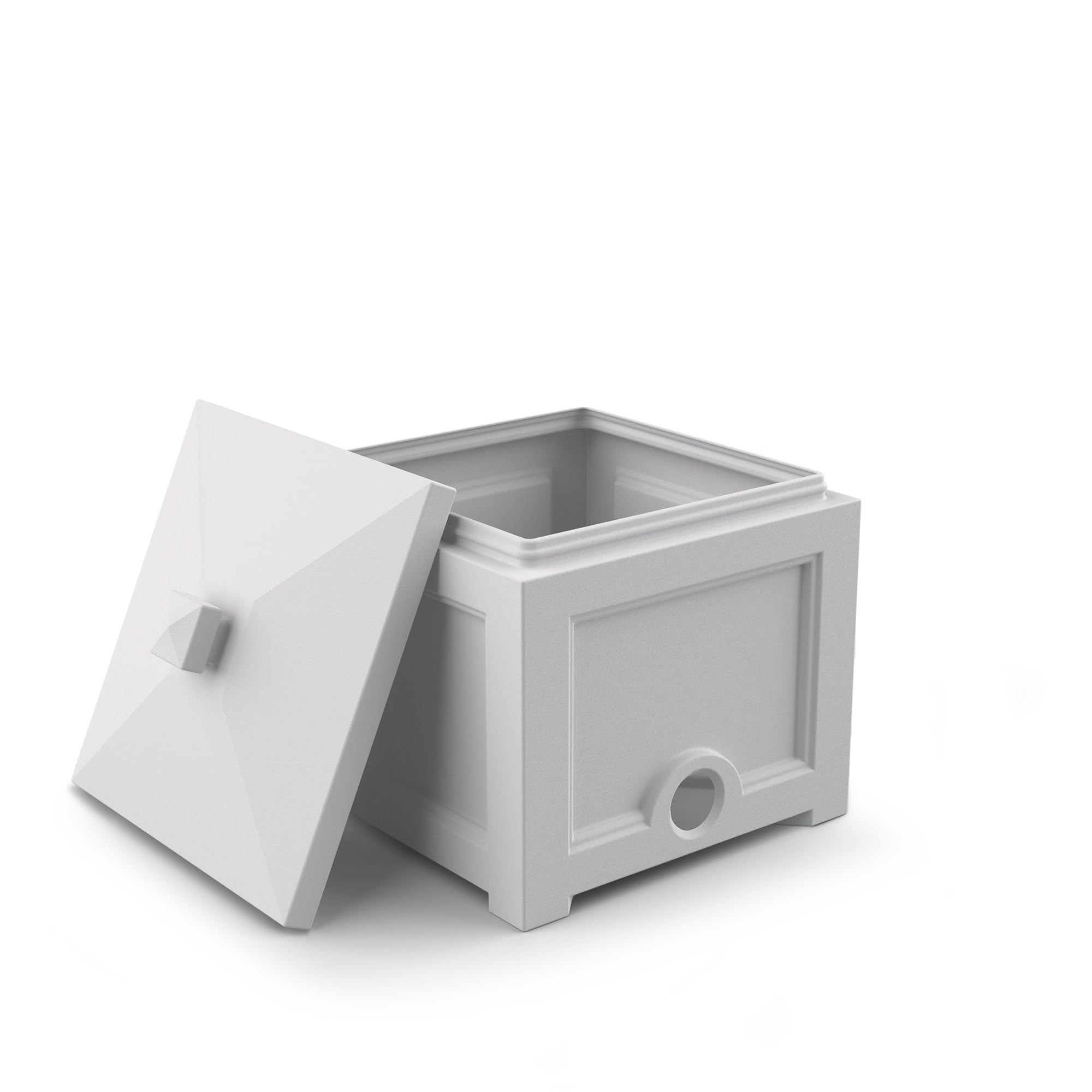 Mayne Inc 5858-W Fairfield Garden Hose White Storage Bin - Image 10