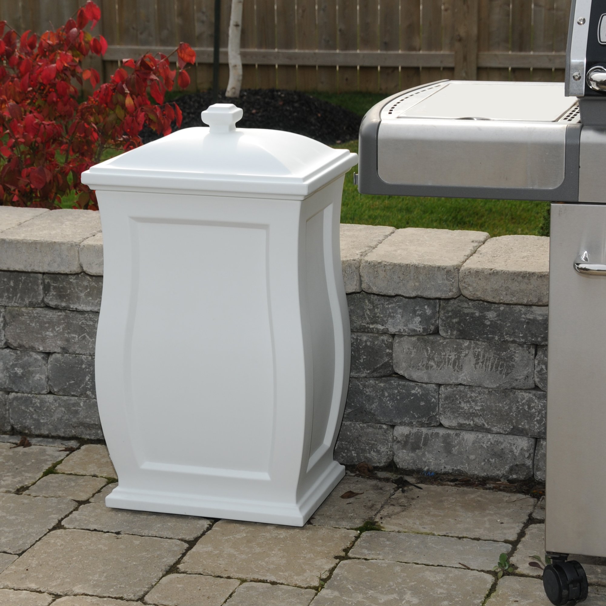 Mayne Mansfield Multi-Purpose Storage Bin - 20in x 20in x 38in - 45 Gallons of Storage Capacity - Polyethylene (5861-W) - Image 3