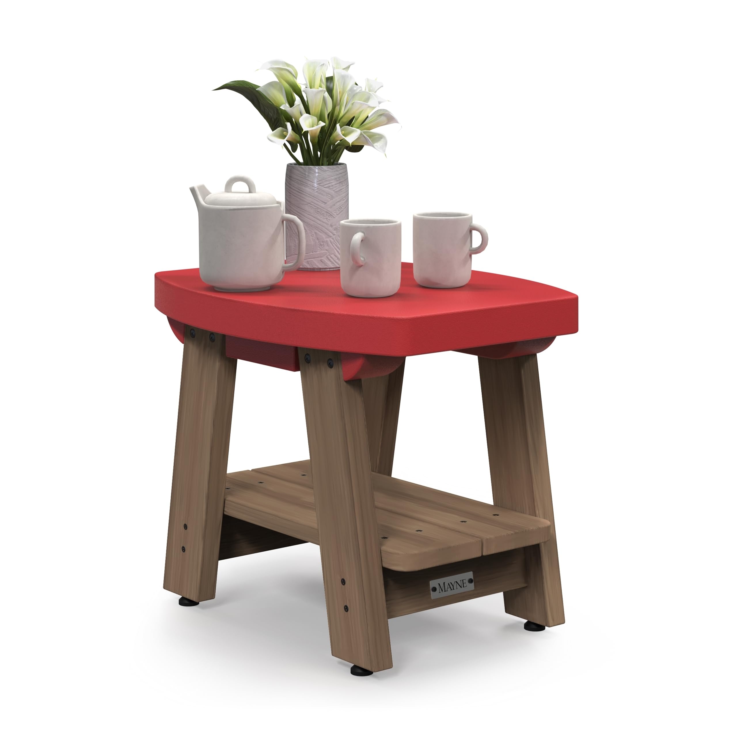 Mayne Mesa Weather Resistant 2-Tier End Table with Built-in UV Inhibitors, Easy Assemble Patio Furniture, Outdoor Furniture for Patio, Porch, Backyard - Image 8